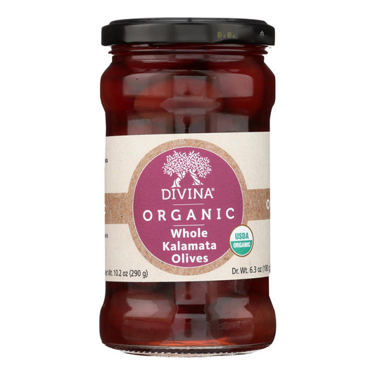 Divina - Organic Kalamata Olives - Case Of 6 - 6.35 Oz.