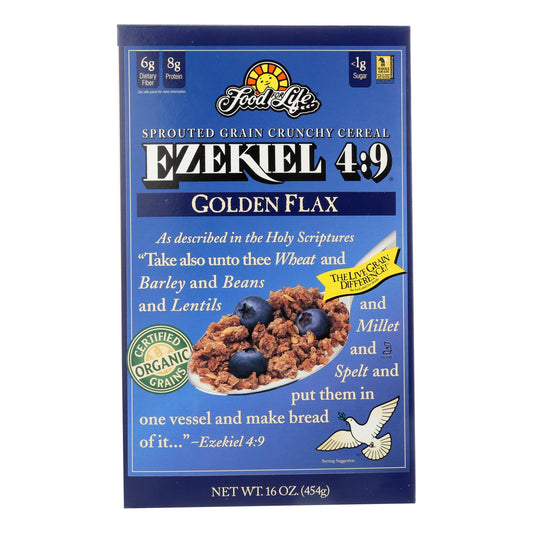 Food For Life Baking Co. Cereal - Organic - Ezekiel 4-9 - Sprouted Whole Grain - Golden Flax - 16 Oz - Case Of 6