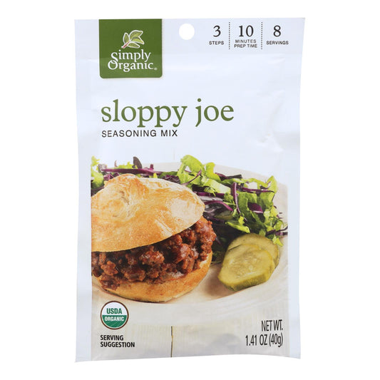 Simply Organic Seasoning Mix - Sloppy Joe - Case Of 12 - 1.41 Oz.