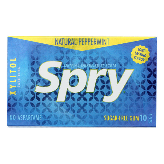 Spry Xylitol Gems - Peppermint - Case Of 20 - 10 Count