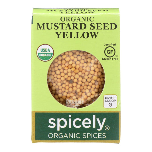 Spicely Organics - Organic Mustard Seed - Yellow - Case Of 6 - 0.45 Oz.