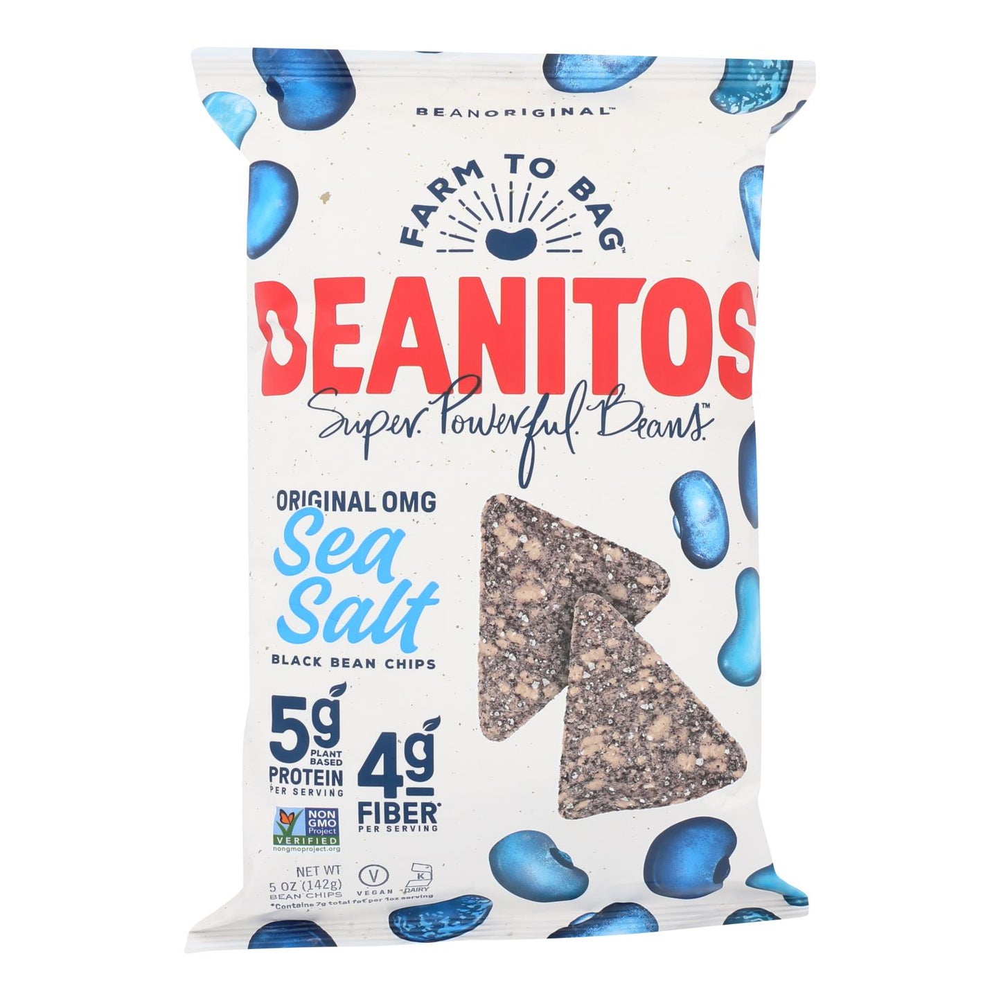 Beanitos - Black Bean Chips - Sea Salt - Case Of 6 - 5 Oz.