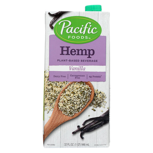 Pacific Natural Foods Hemp Vanilla - Non Dairy - Case Of 12 - 32 Fl Oz.