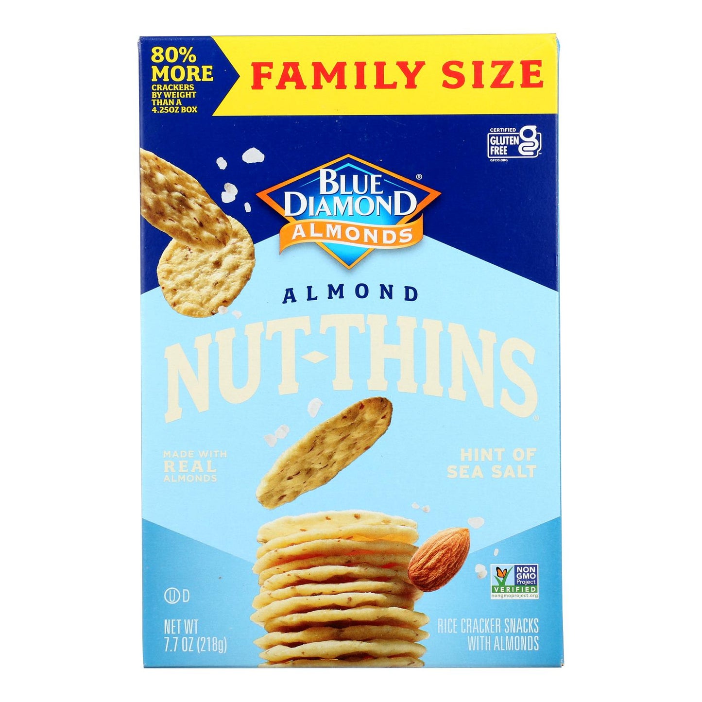 Blue Diamond - Nut Thins Hint Of Sea Salt - Case Of 6-7.7 Oz