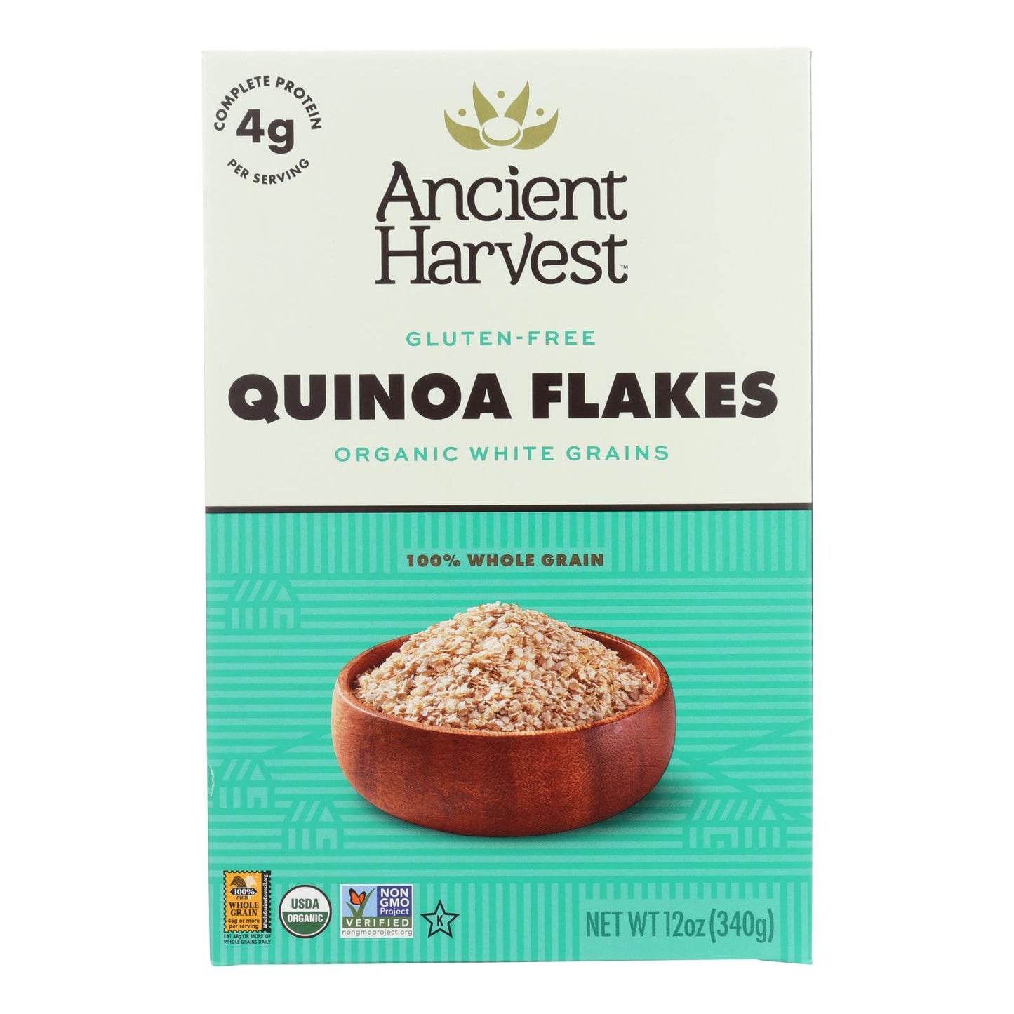 Ancient Harvest Organic Hot Cereal - Quinoa Flakes - Case Of 12 - 12 Oz