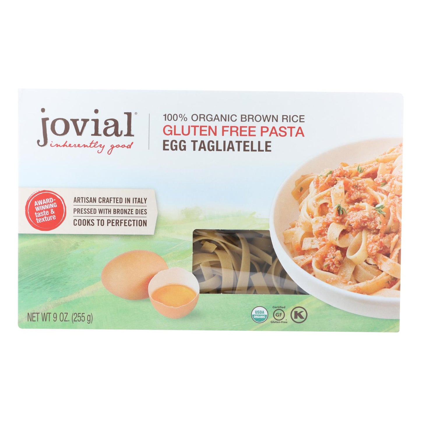 Jovial - Pasta - Organic - Brown Rice - Traditional Egg Tagliatelle - 9 Oz - Case Of 12