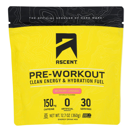 Ascent Native Fuel - Preworkout Raspberry Lemonade - 1 Each - 12.7 Oz