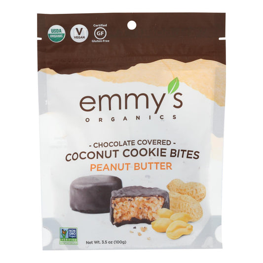 Emmy's Organics - Bites Chocolate Cvrd Peanut Butter - Case Of 6 - 3.5 Oz