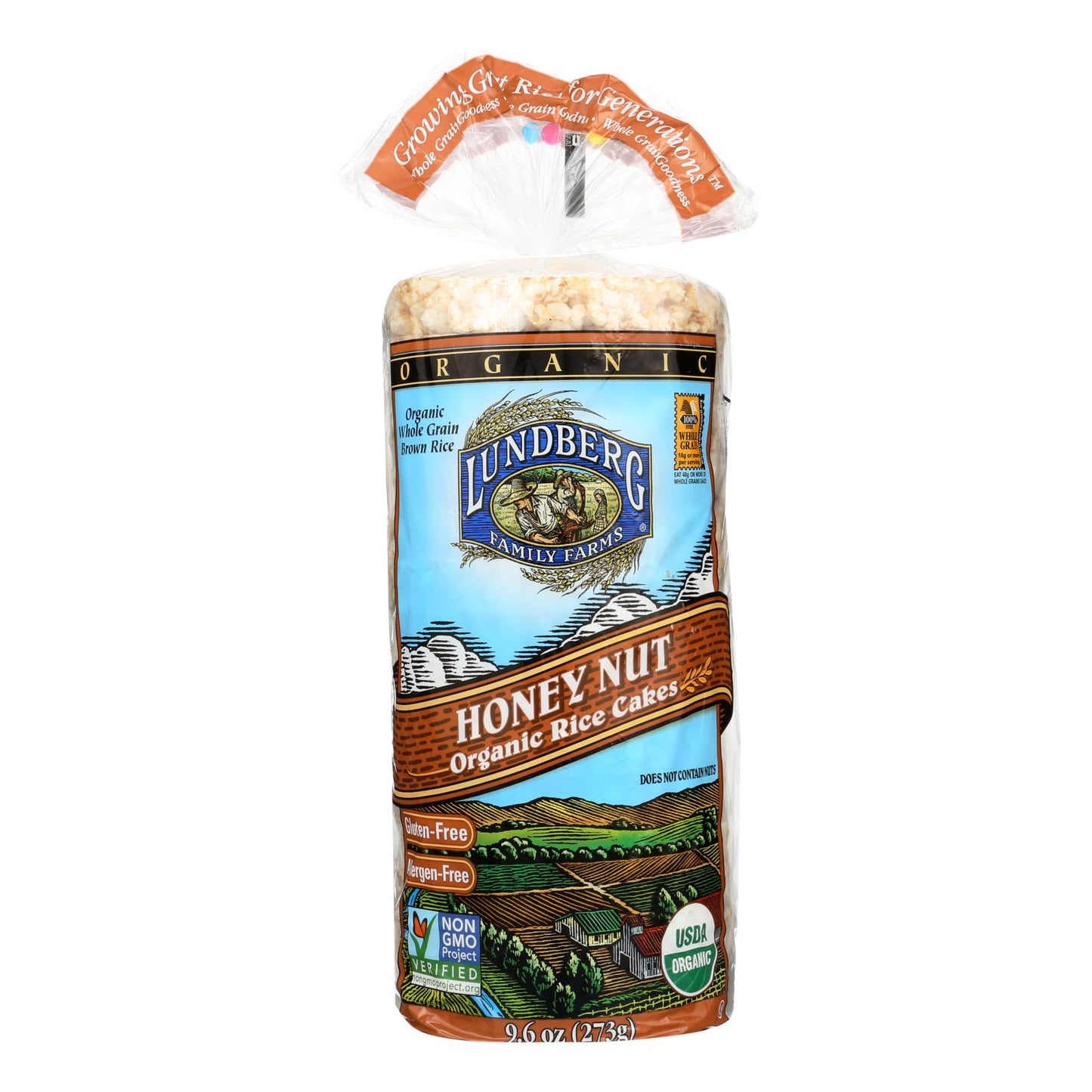 Lundberg Family Farms - Rice Cake Honey Nut - Case Of 6-9.6 Oz