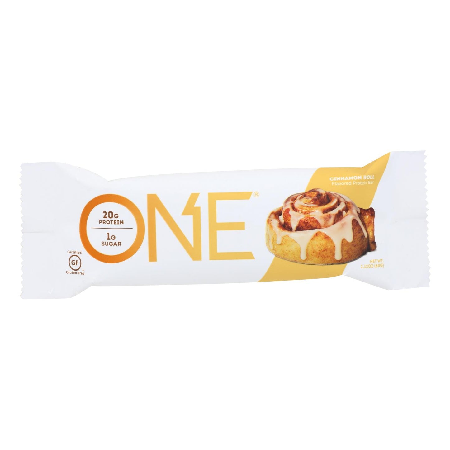 One Cinnamon Roll Protein Bar  - Case Of 12 - 60 Grm