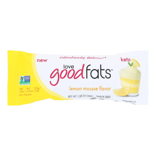 Love Good Fats - Bar Lemon Mousse - Case Of 12 - 1.38 Oz