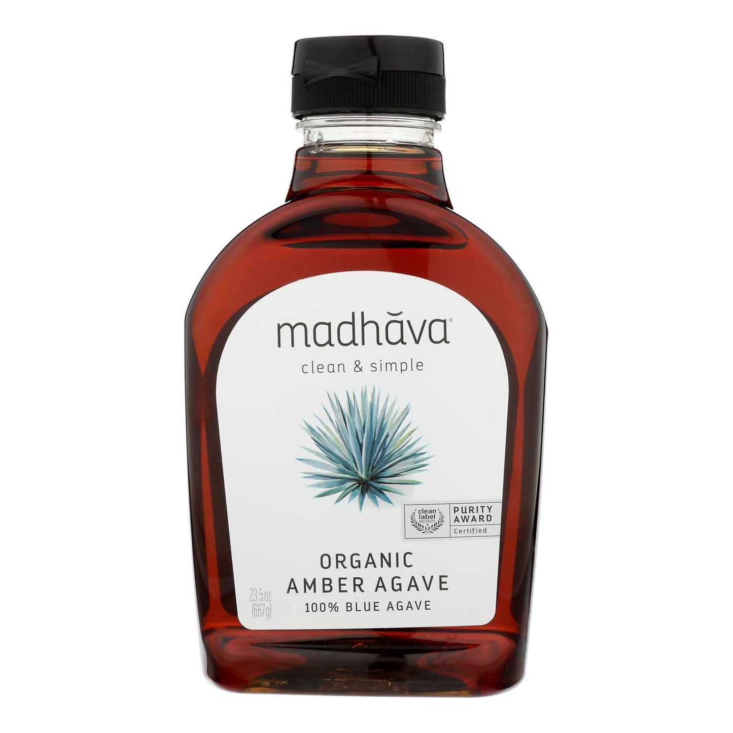 Madhava Honey Organic Agave Nectar - Amber - Case Of 6 - 23.5 Oz.