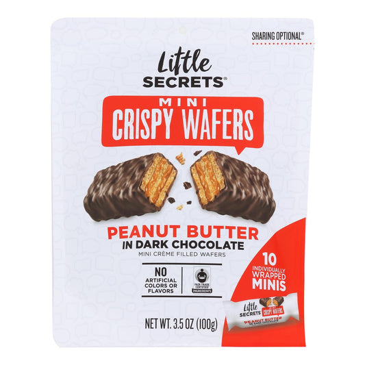 Little Secrets - Crispy Wafrs Dark Chocolate Pb - Case Of 6-3.5 Oz