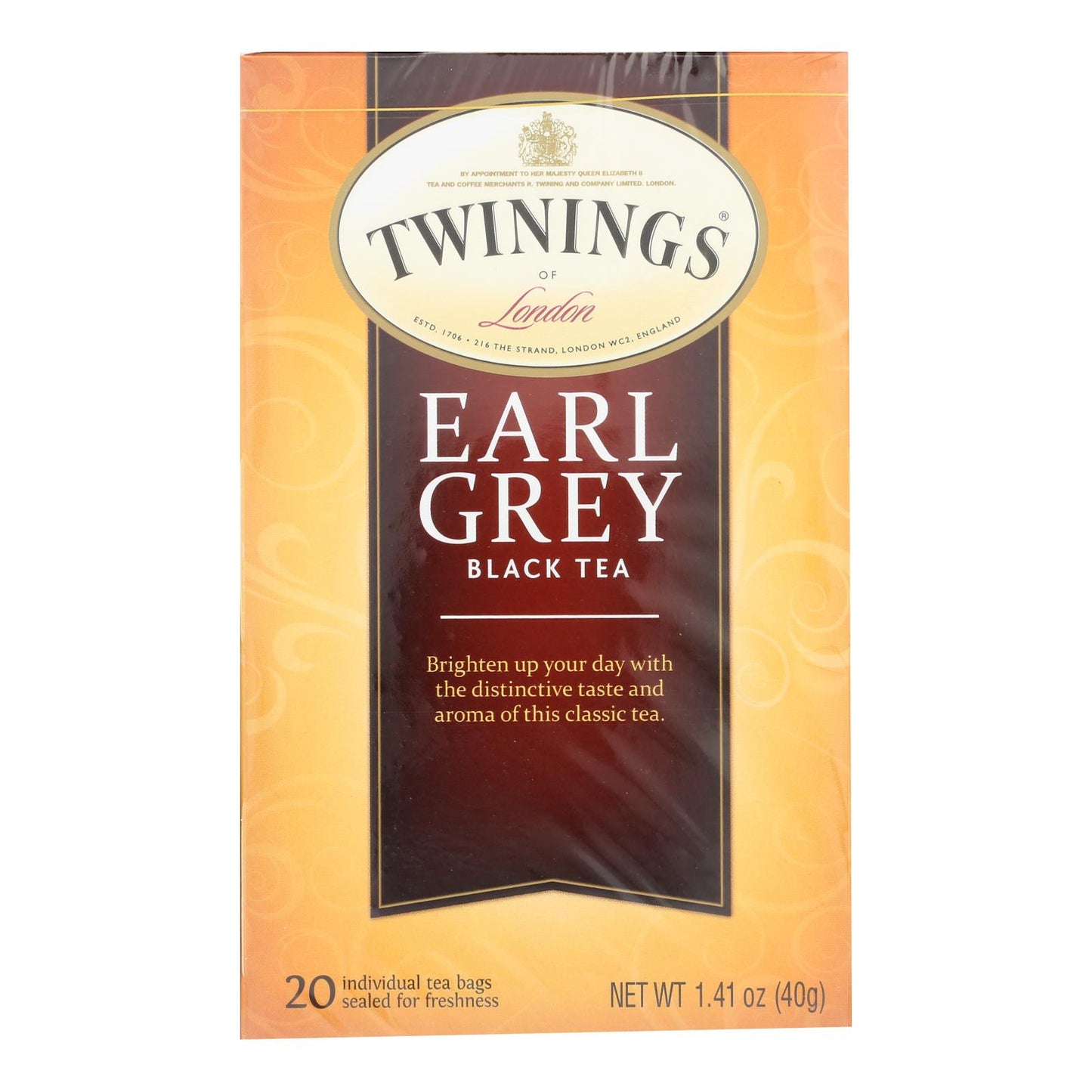 Twinings Tea Earl Grey Tea - Black Tea - Case Of 6 - 20 Bags