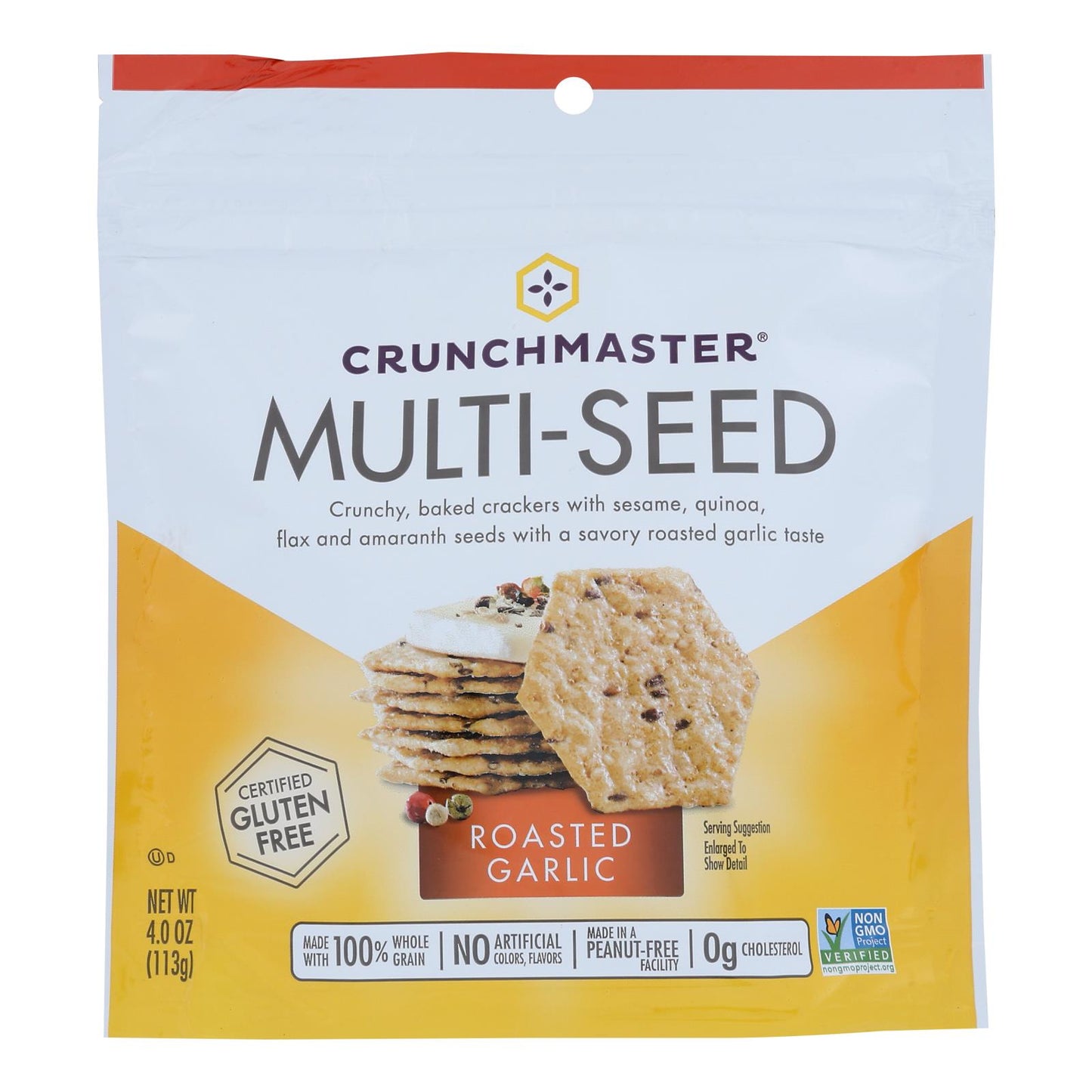 Crunchmaster - Multiseed Crckr Rst Garlc - Case Of 12 - 4 Oz