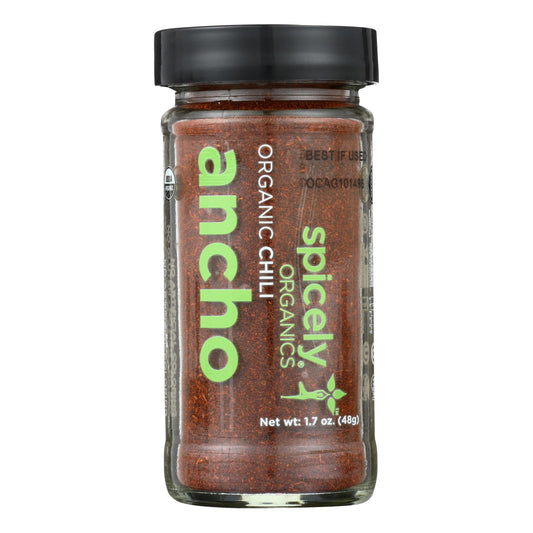 Spicely Organics - Organic Org Chili Ancho Ground - Case Of 3 - 1.7 Oz.