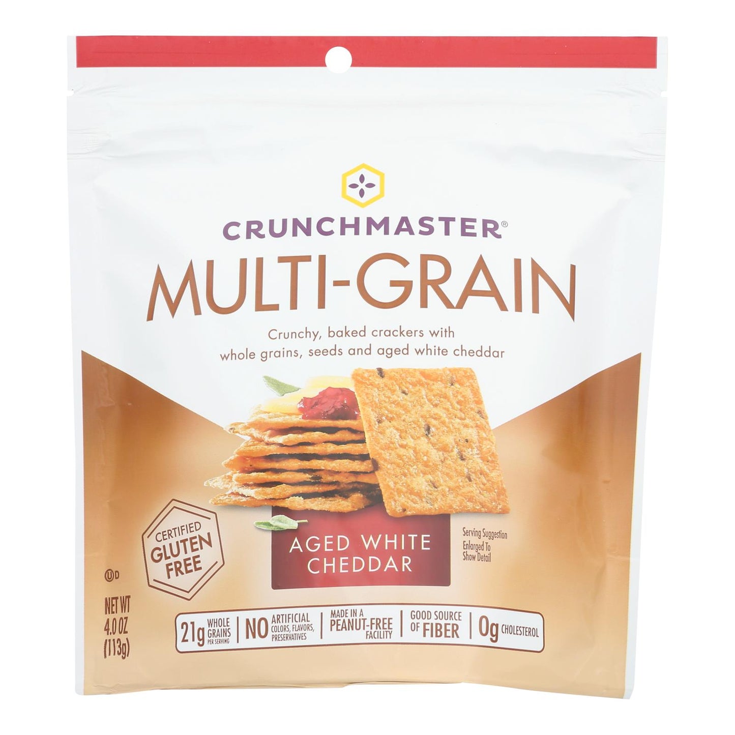 Crunchmaster - Multigrn Cracker White Chddr - Case Of 12 - 4 Oz