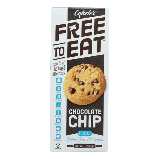 Cybel's Free To Eat Chocolate Chip Cookies - Case Of 6 - 6 Oz.