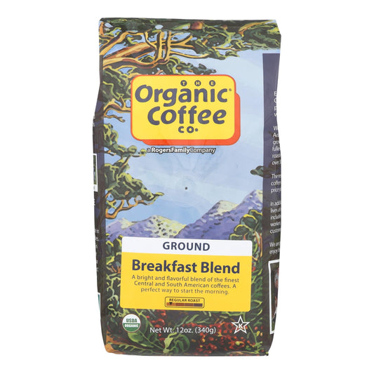 Organic Coffee Company Ground Coffee - Breakfast Blend - Case Of 6 - 12 Oz.