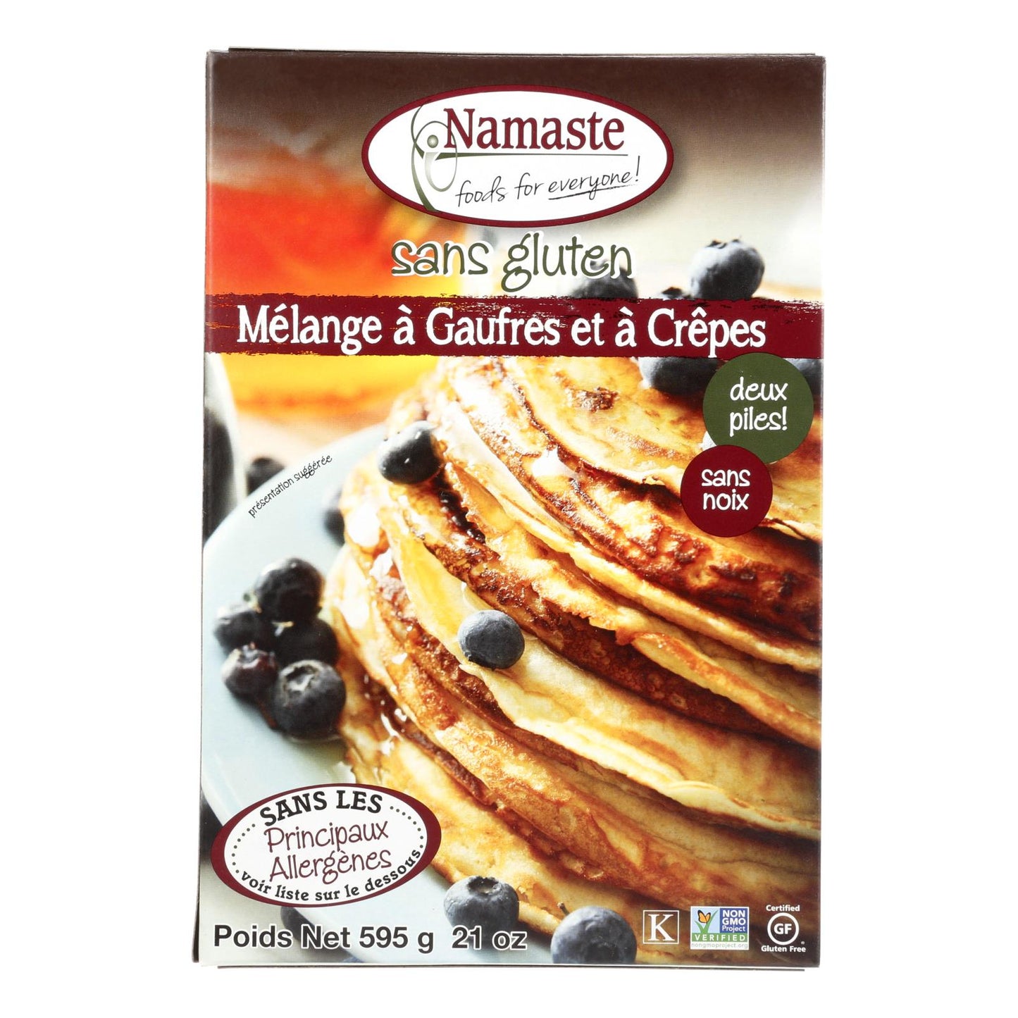 Namaste Foods Gluten Free Waffle And Pancake - Mix - Case Of 6 - 21 Oz.