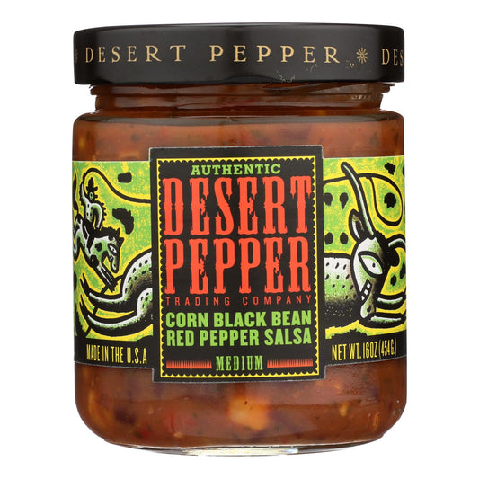 Desert Pepper Trading - Medium Corn Black Bean Red Pepper Salsa - Case Of 6 - 16 Oz.