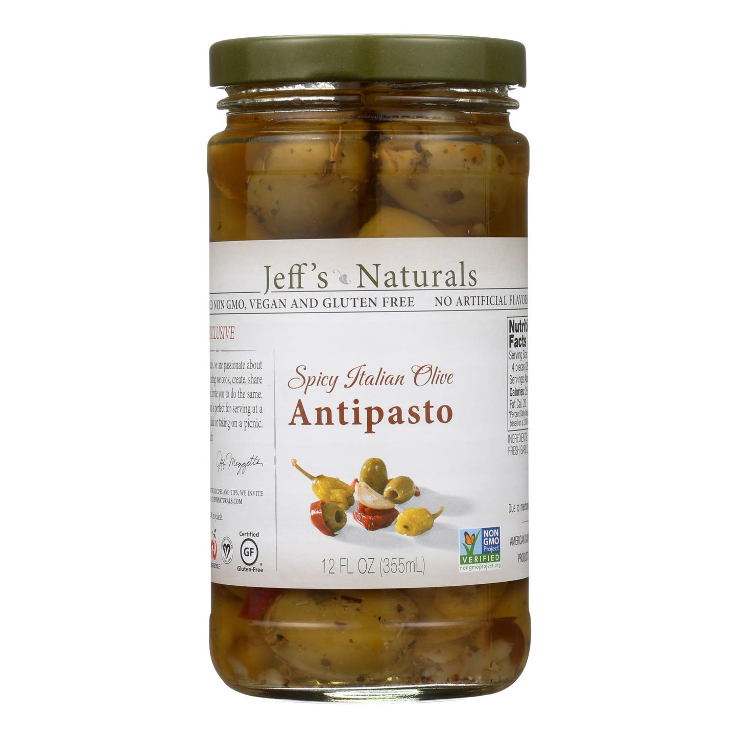 Jeff's Natural Jeff's Natural Antipasto - Antipasto - Case Of 6 - 12 Fl Oz.