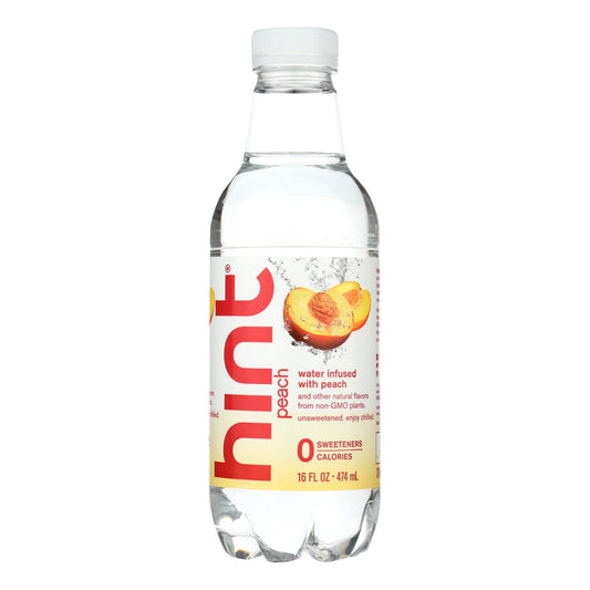 Hint Peach Water - Peach - Case Of 12 - 16 Fl Oz.