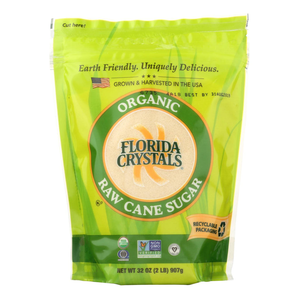 Florida Crystals Organic Cane Sugar - Cane Sugar - Case Of 6 - 2 Lb.