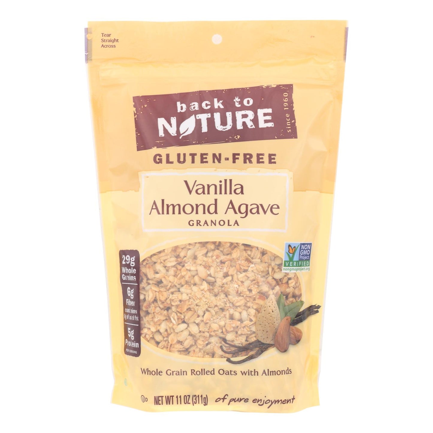 Back To Nature Granola - Vanilla Almond Agave - 11 Oz - Case Of 6