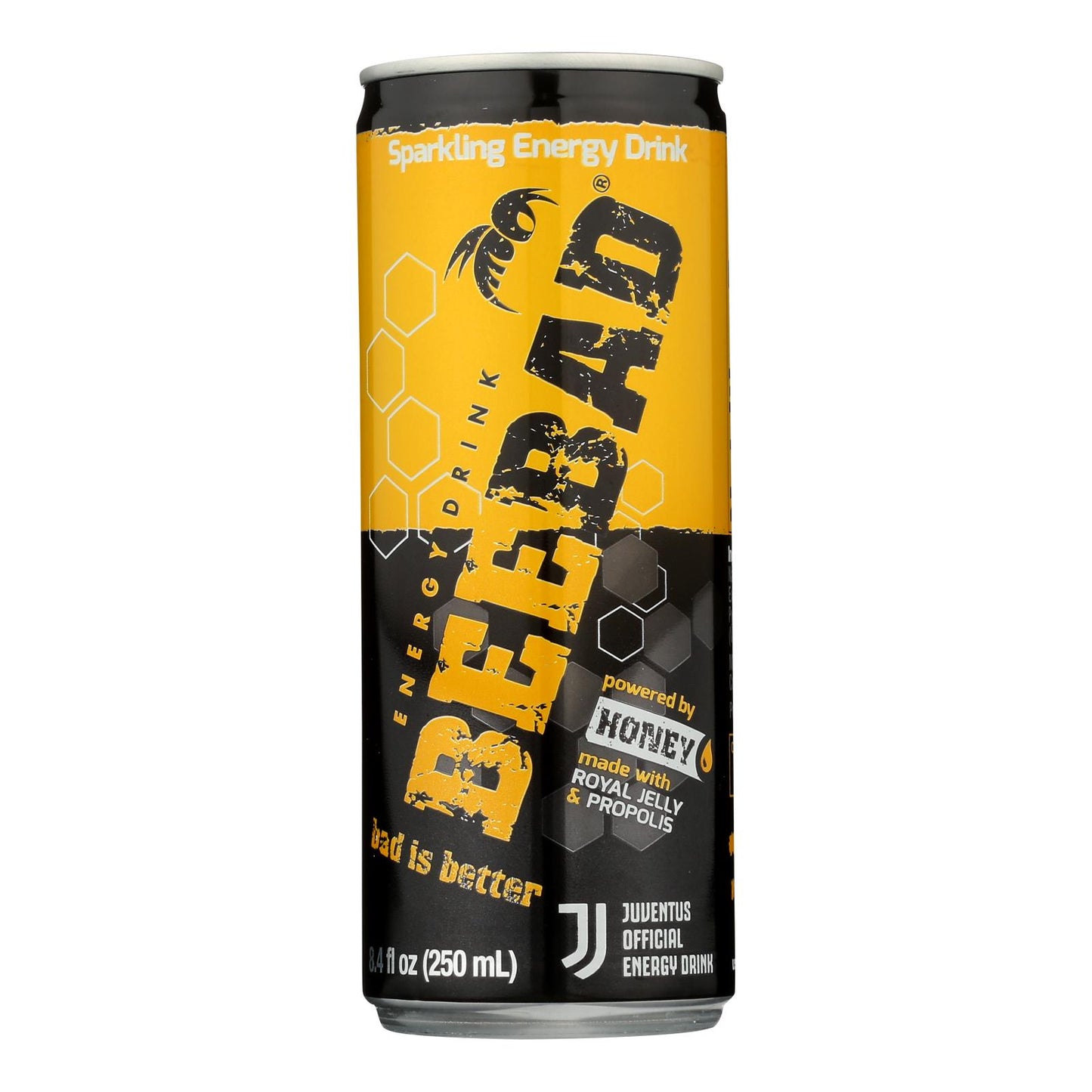 Bee Bad - Energy Drink Single W/hny - Case Of 12-8.4 Fz