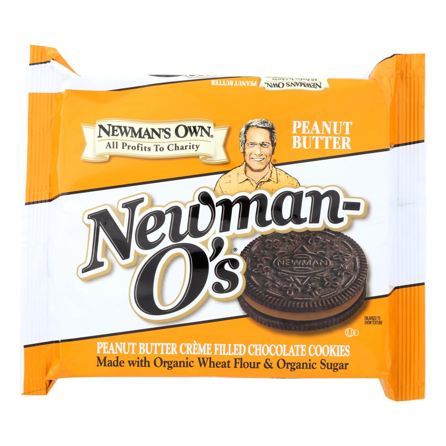 Newman's Own Organics Creme Filled Chocolate Cookies - Peanut Butter - Case Of 6 - 13 Oz.