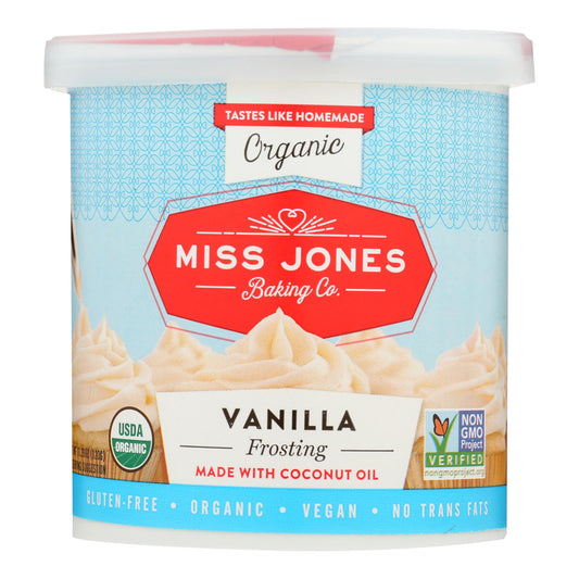 Miss Jones Baking Organic Frosting - Vanilla Buttercream - Case Of 6 - 320 Gram