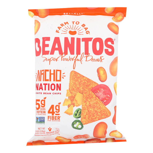 Beanitos - White Bean Chips - Nacho Nation - Case Of 6 - 4.5 Oz.