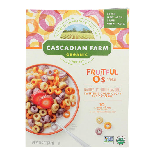 Cascadian Farm Organic Cereal - Fruitful Os - Case Of 10 - 10.2 Oz