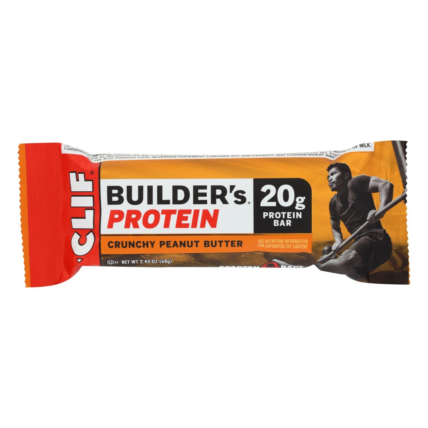 Clif Bar Builder Bar - Crunchy Peanut Butter - Case Of 12 - 2.4 Oz per bar