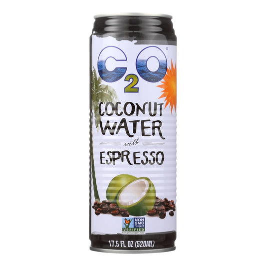 C2o - Pure Coconut Water - Espresso - Case Of 12 - 17.5 Fl Oz.