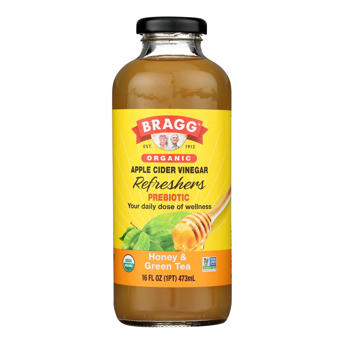 Bragg - Apple Cider Vinegar Honey Green Tea Refresh - Case Of 12-16 Fz