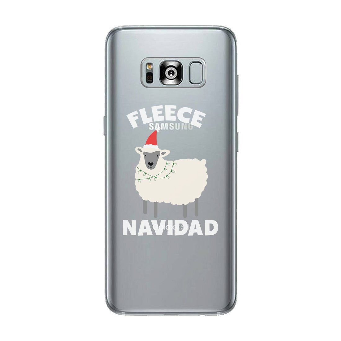 Fleece Navidad Clear Case Cute Christmas Phone Cover Gift For Teens