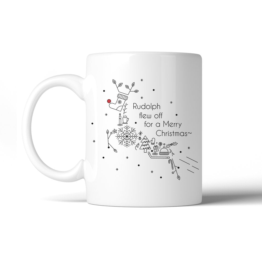 Line Art Rudolph 11 Oz Ceramic Coffee Mug