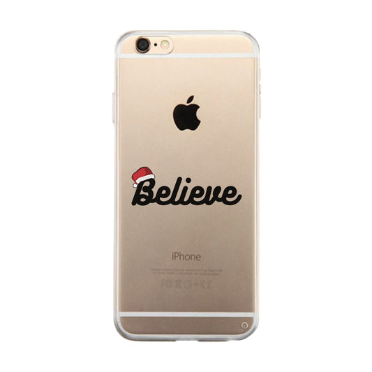 Believe Santa Hat Clear Case