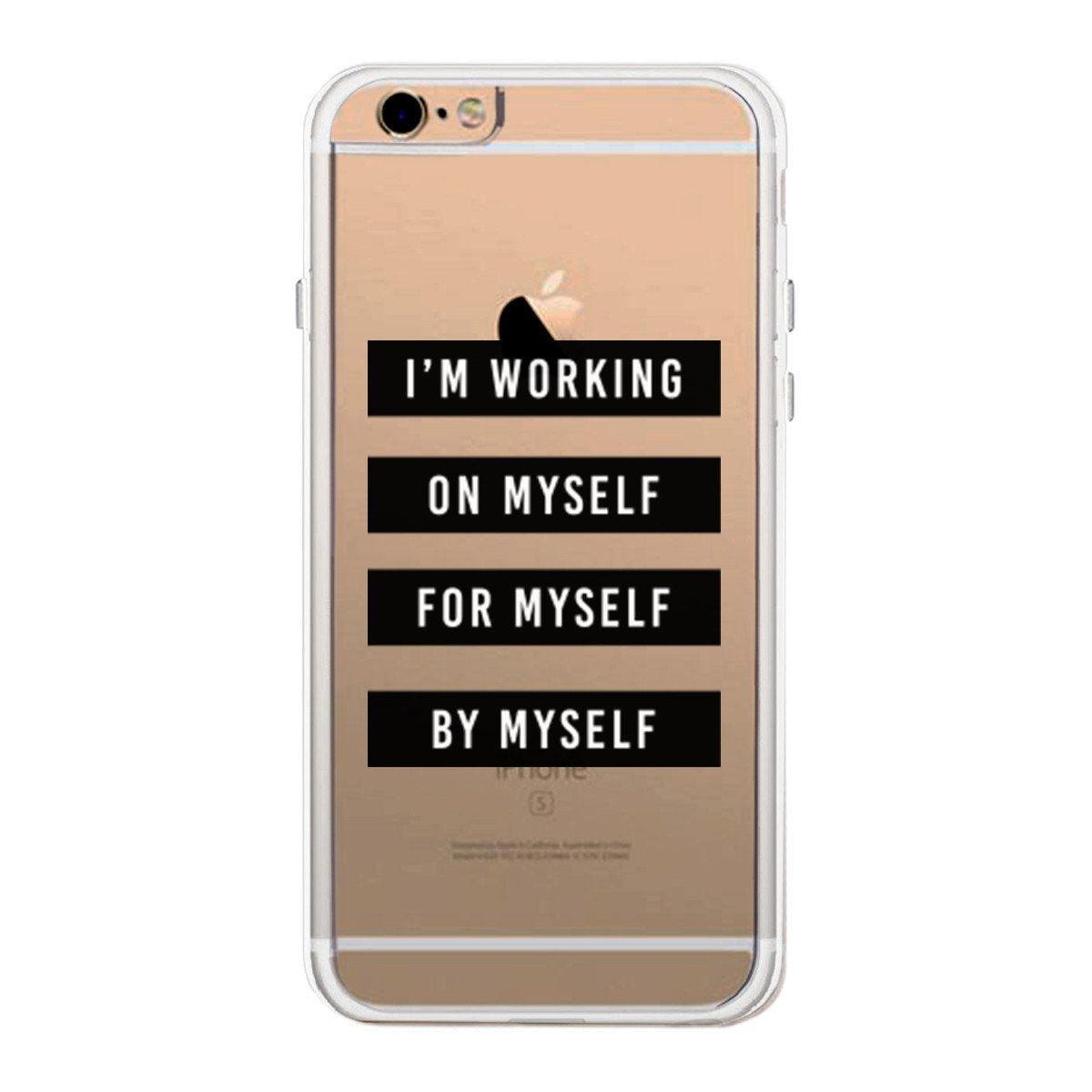 On Myself For Myself By Myself Case Clear Phone Cover