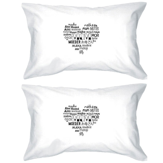 Mom Different Languages Pillowcases Standard Size Pillow Covers