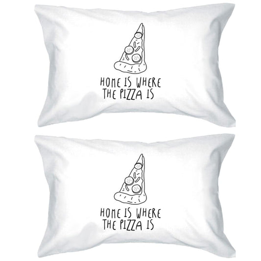 Home Is Where Pizza Is Cute Graphic Pillow Case Funny Gift Ideas