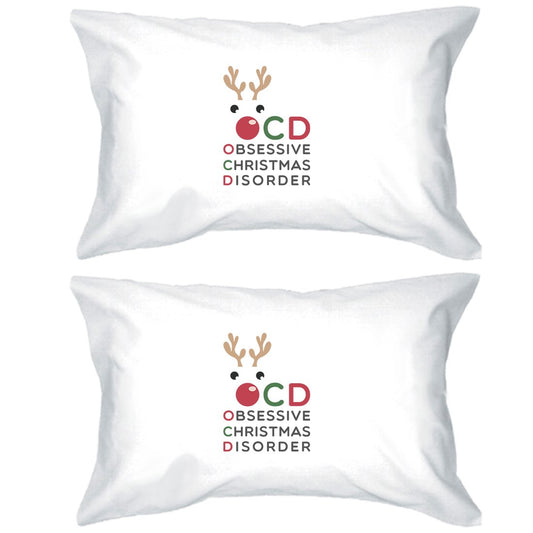 Rudolph OCD Pillowcases Standard Size Christmas Gift Pillow Covers