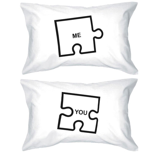 Funny Graphic Pillowcases Standard Size 20 x 31 - Puzzle Design Me and You