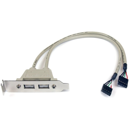 StarTech.com 2 Port USB A Female Low Profile Slot Plate Adapter