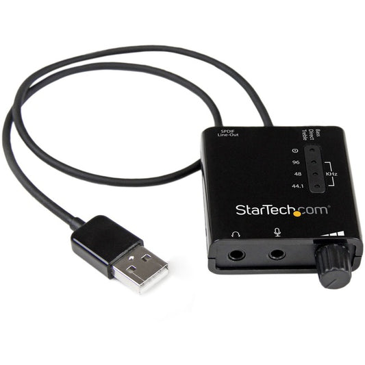 StarTech.com USB Stereo Audio Adapter External Sound Card with SPDIF Digital Audio