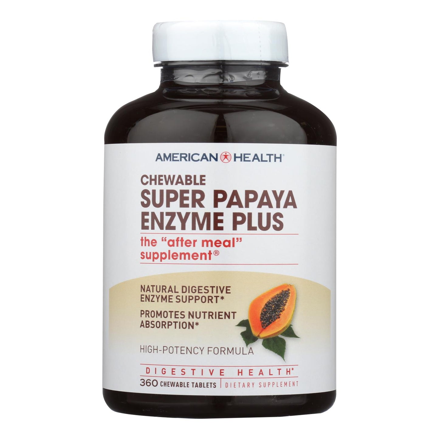 American Health - Super Papaya Enzyme Plus Chewable - 360 Chewable Tablets