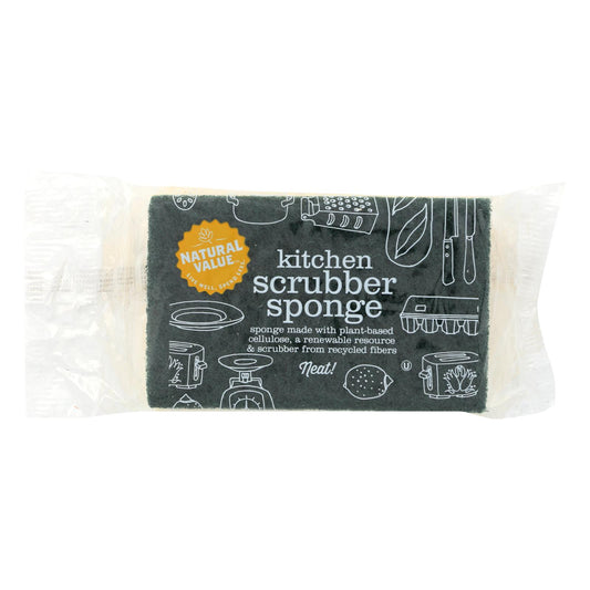 Natural Value Sponges And Scrubbers - Case Of 24 - 1 Count