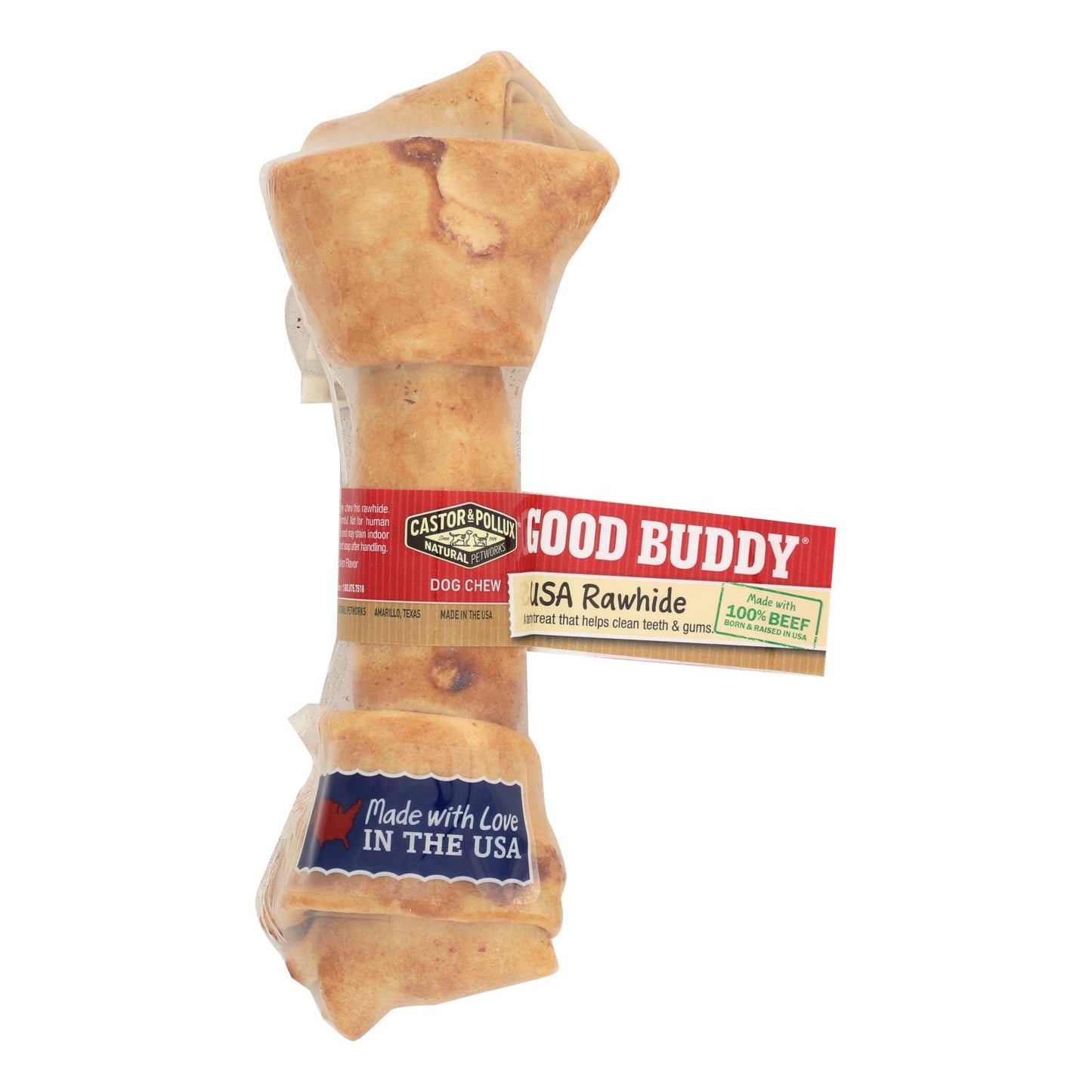 Castor And Pollux Good Buddy Rawhide Bone Dog Treat - 6-7 Inch - Case Of 12